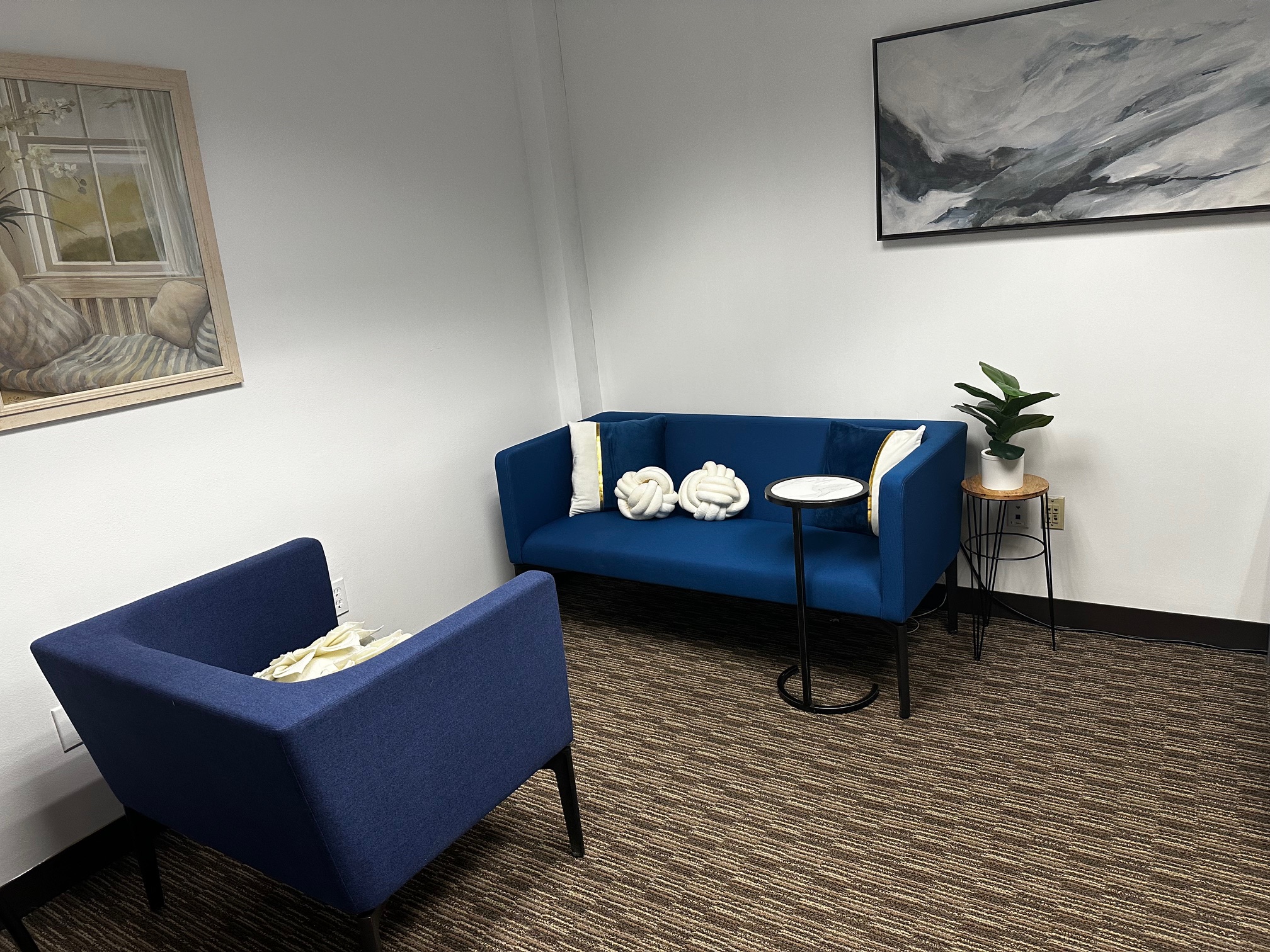 Calm therapy office at Thriving Journey Therapy